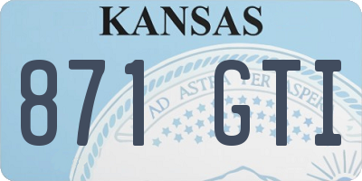 KS license plate 871GTI