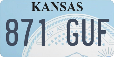 KS license plate 871GUF