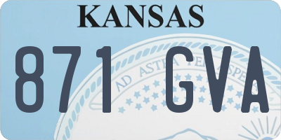 KS license plate 871GVA
