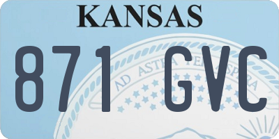 KS license plate 871GVC