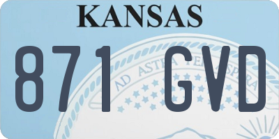 KS license plate 871GVD