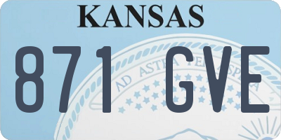 KS license plate 871GVE