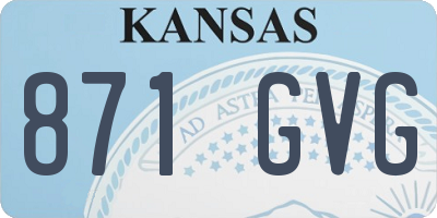 KS license plate 871GVG