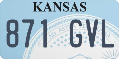 KS license plate 871GVL