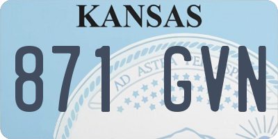KS license plate 871GVN
