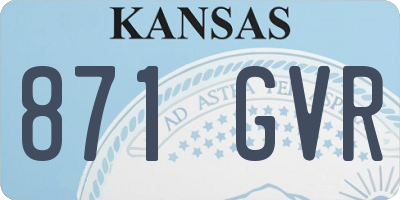 KS license plate 871GVR