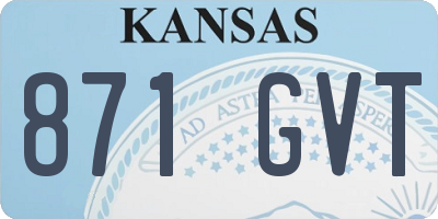 KS license plate 871GVT