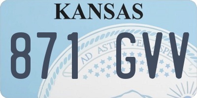 KS license plate 871GVV