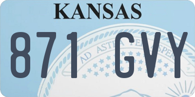 KS license plate 871GVY