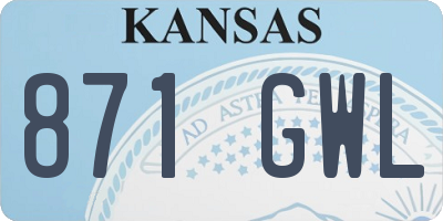 KS license plate 871GWL