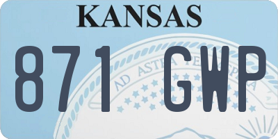 KS license plate 871GWP