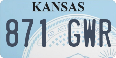 KS license plate 871GWR