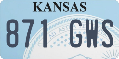 KS license plate 871GWS