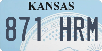 KS license plate 871HRM