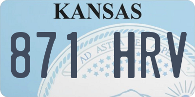 KS license plate 871HRV