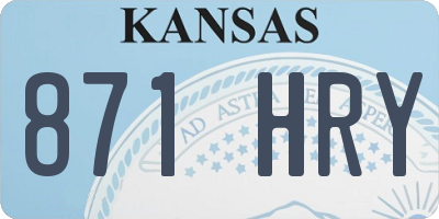 KS license plate 871HRY
