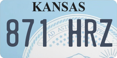 KS license plate 871HRZ
