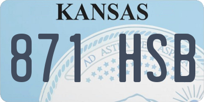 KS license plate 871HSB