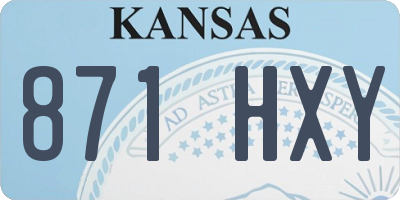 KS license plate 871HXY
