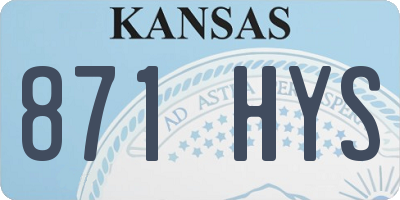 KS license plate 871HYS