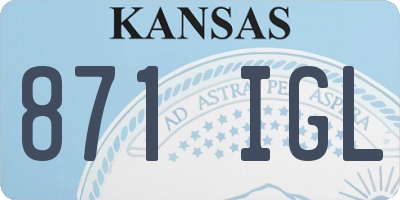KS license plate 871IGL