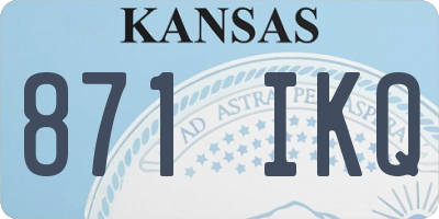 KS license plate 871IKQ