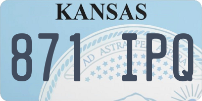 KS license plate 871IPQ