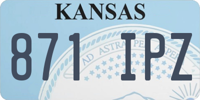 KS license plate 871IPZ