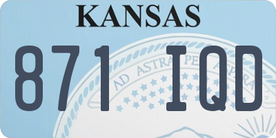 KS license plate 871IQD