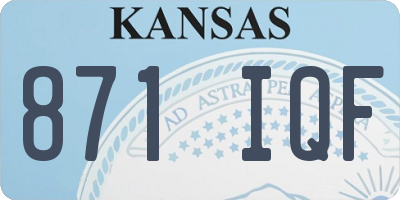 KS license plate 871IQF