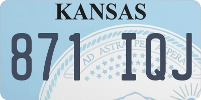KS license plate 871IQJ