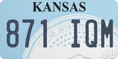 KS license plate 871IQM