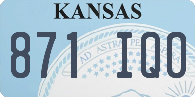 KS license plate 871IQO
