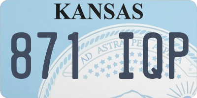 KS license plate 871IQP