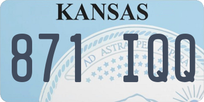 KS license plate 871IQQ