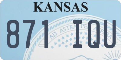 KS license plate 871IQU