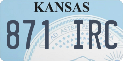 KS license plate 871IRC