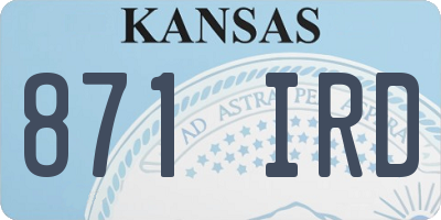 KS license plate 871IRD