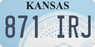 KS license plate 871IRJ