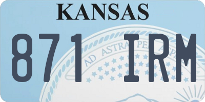 KS license plate 871IRM