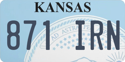KS license plate 871IRN