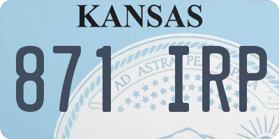 KS license plate 871IRP
