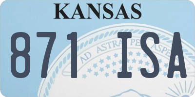 KS license plate 871ISA