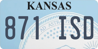 KS license plate 871ISD