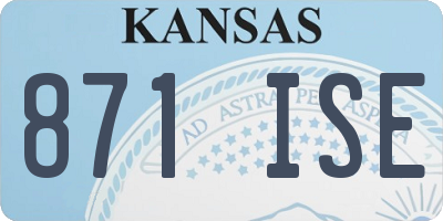 KS license plate 871ISE