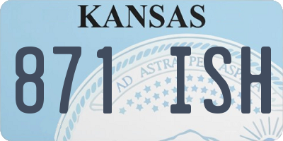 KS license plate 871ISH