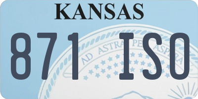 KS license plate 871ISO