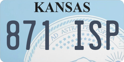 KS license plate 871ISP