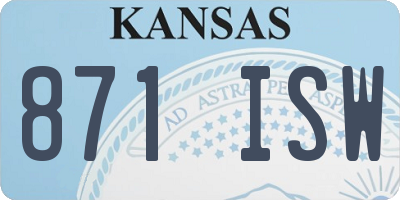 KS license plate 871ISW