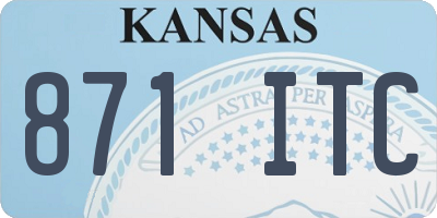 KS license plate 871ITC